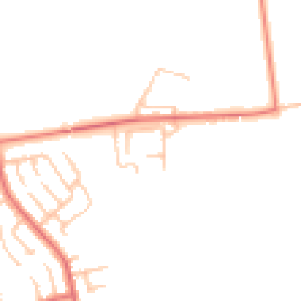 Daytime road noise heatmap for DH1 5YB