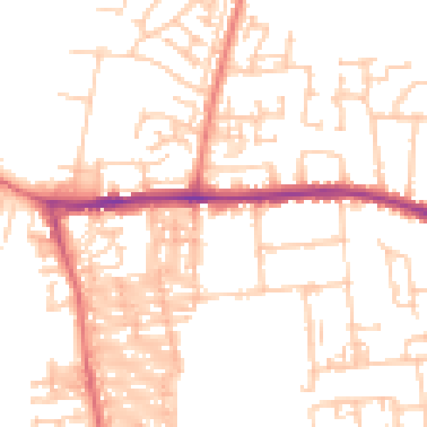 Daytime road noise heatmap for DL1 1AG