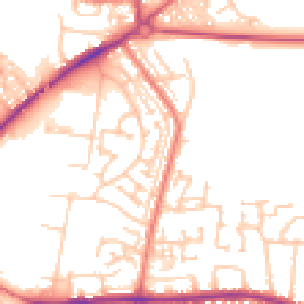 Daytime road noise heatmap for DL1 1AU