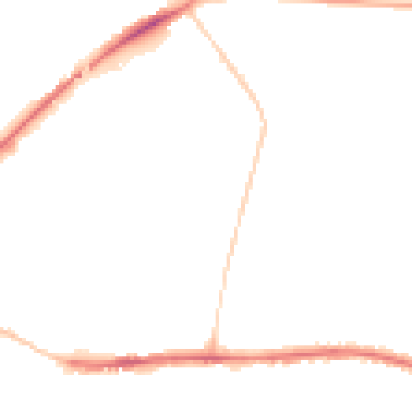Night-time road noise heatmap for DL1 1AW