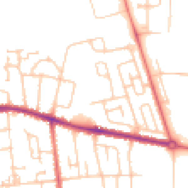 Daytime road noise heatmap for DL1 1DL