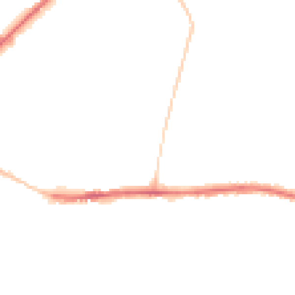 Night-time road noise heatmap for DL1 1DX