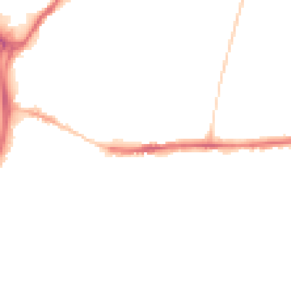 Night-time road noise heatmap for DL1 1DZ