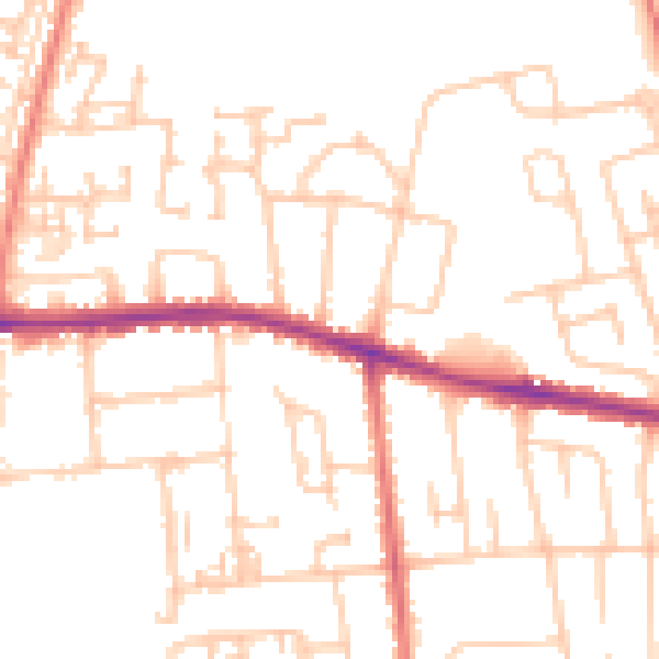 Daytime road noise heatmap for DL1 1EF