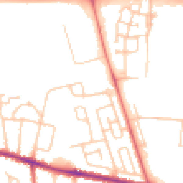 Daytime road noise heatmap for DL1 1EL