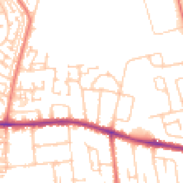 Daytime road noise heatmap for DL1 1ER