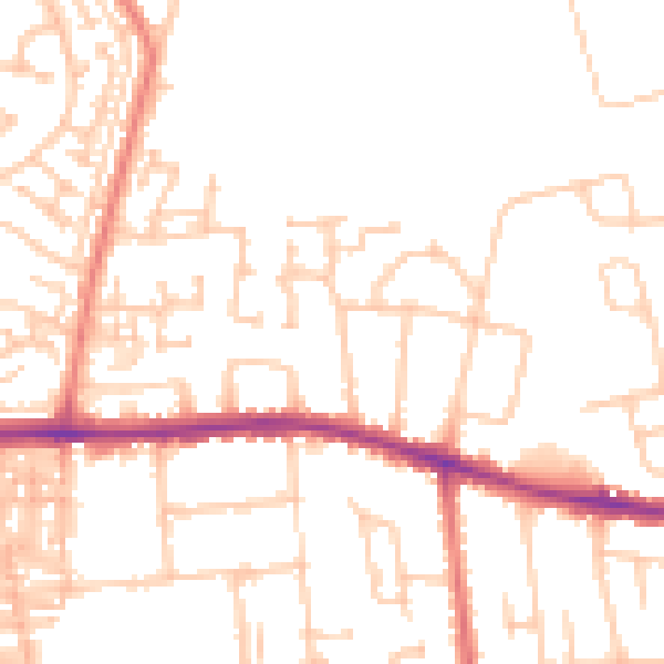Daytime road noise heatmap for DL1 1ES