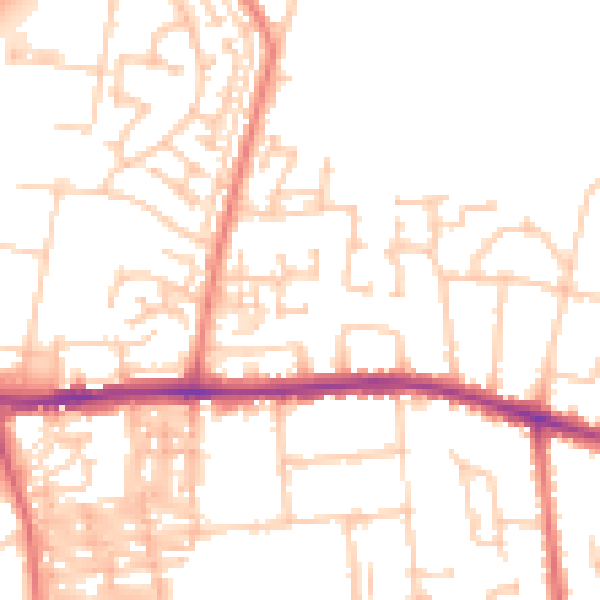 Daytime road noise heatmap for DL1 1GS