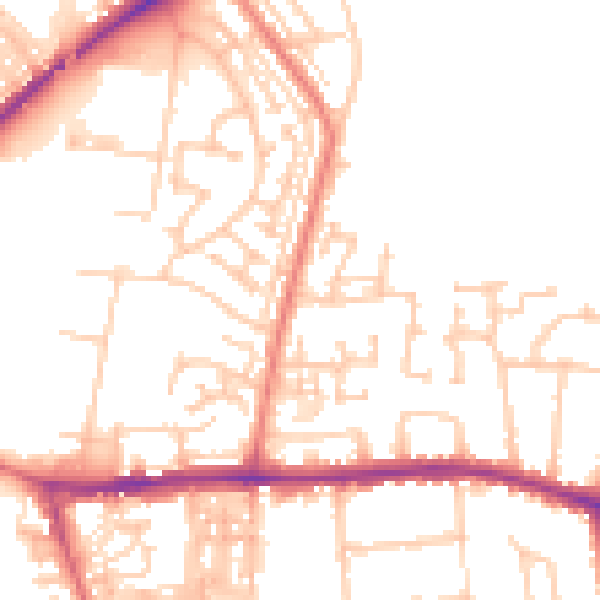 Daytime road noise heatmap for DL1 1GT