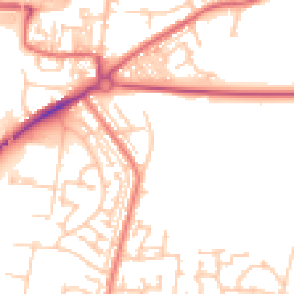 Daytime road noise heatmap for DL1 1JG