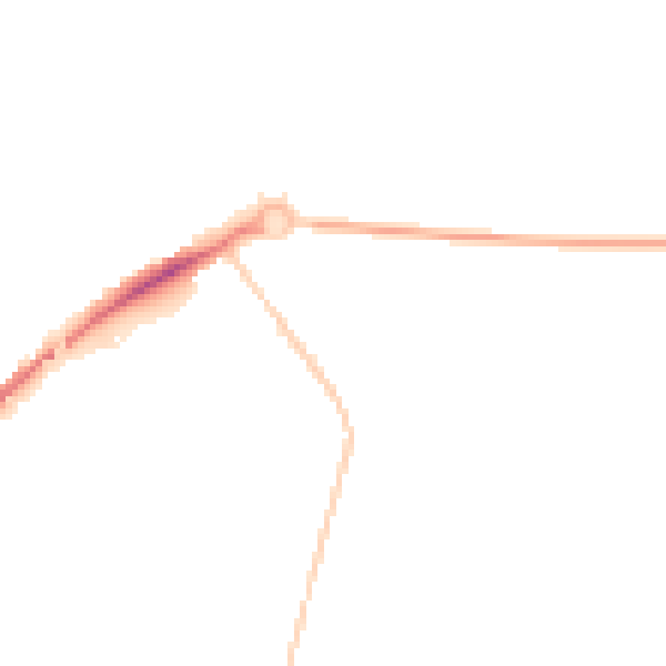 Night-time road noise heatmap for DL1 1JQ