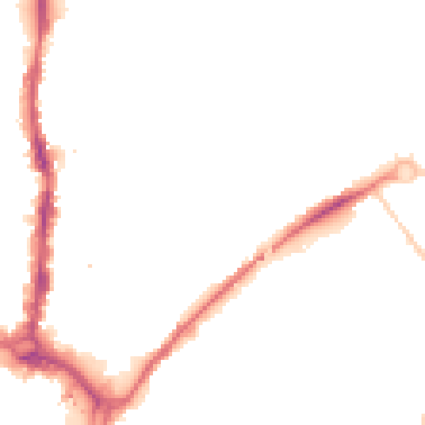 Night-time road noise heatmap for DL1 1LB