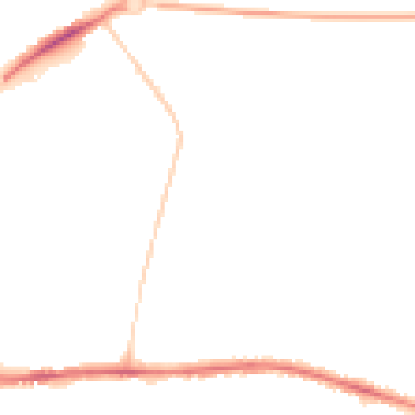 Night-time road noise heatmap for DL1 1PJ