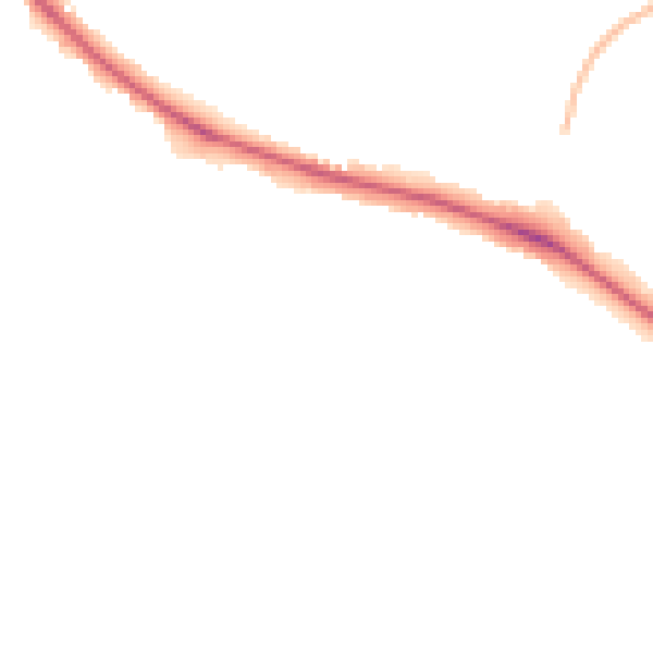 Night-time road noise heatmap for DL1 2QL
