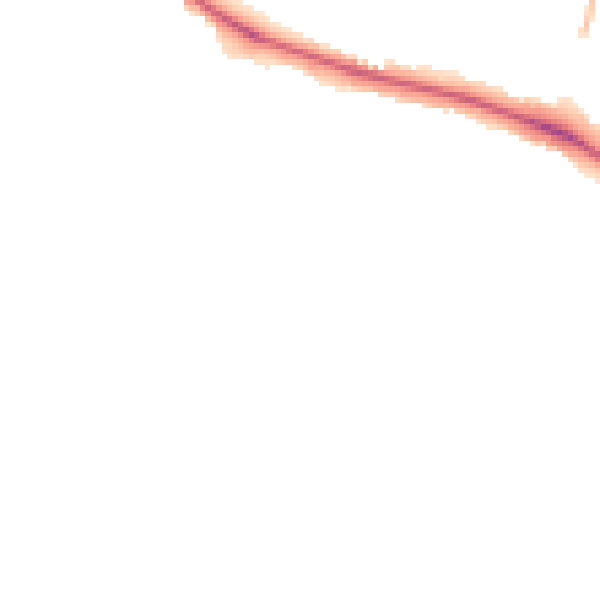 Night-time road noise heatmap for DL1 2QQ