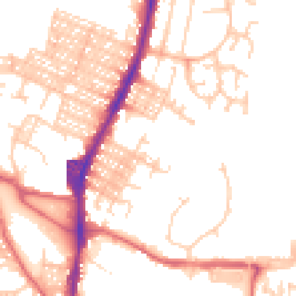 Daytime road noise heatmap for DL1 2RU