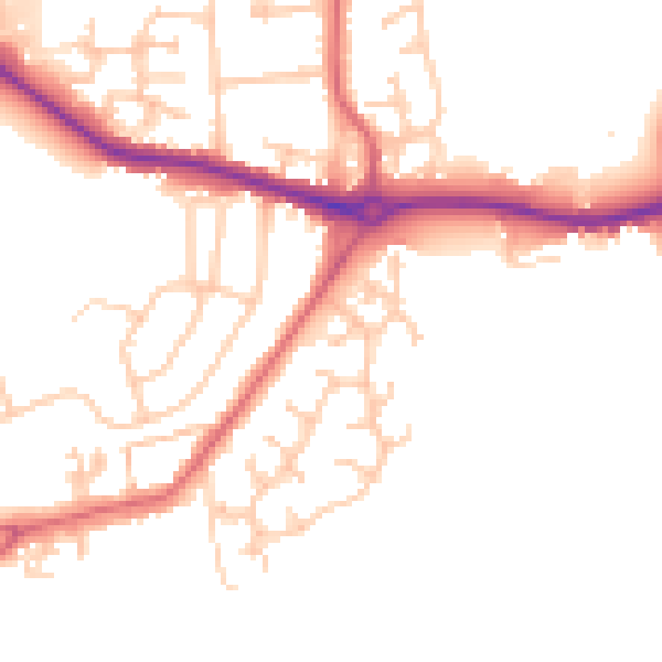 Daytime road noise heatmap for DL1 2SD