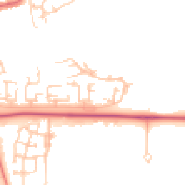 Daytime road noise heatmap for DL1 2TA