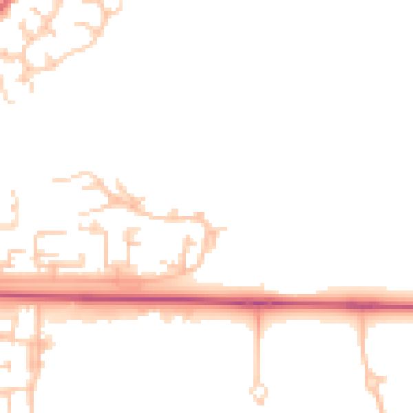Daytime road noise heatmap for DL1 2TG