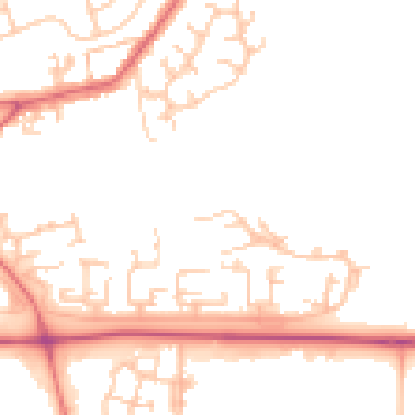 Daytime road noise heatmap for DL1 2UF
