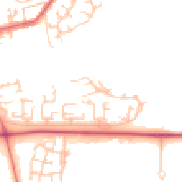Daytime road noise heatmap for DL1 2UG
