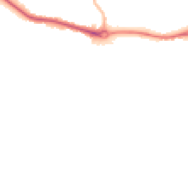 Night-time road noise heatmap for DL1 2UZ