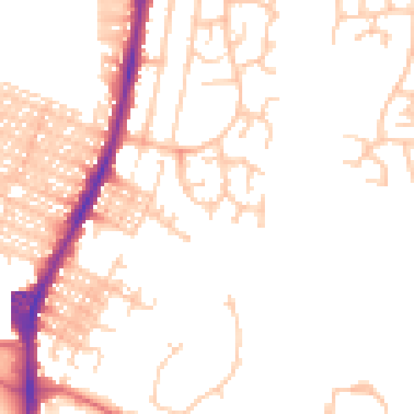 Daytime road noise heatmap for DL1 2YY