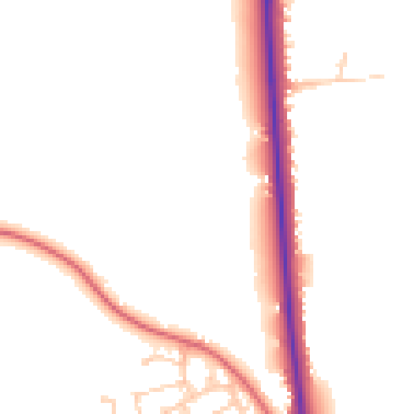 Daytime road noise heatmap for DL1 3FJ