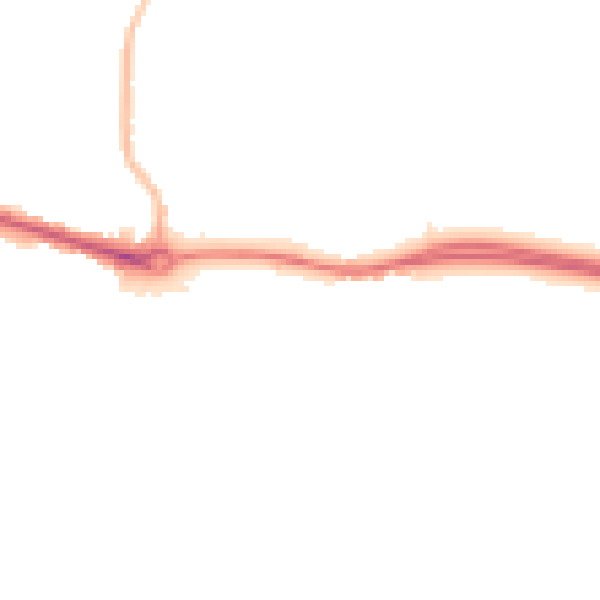 Night-time road noise heatmap for DL1 3JW