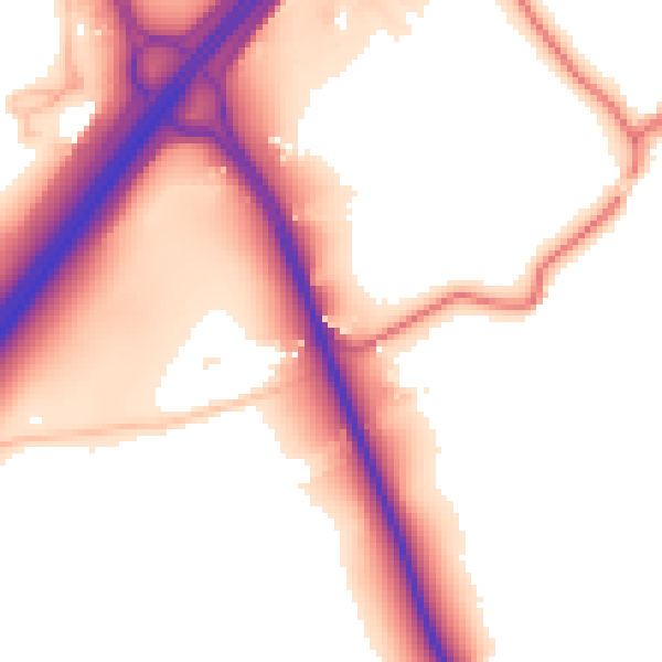 Daytime road noise heatmap for DL1 3LX
