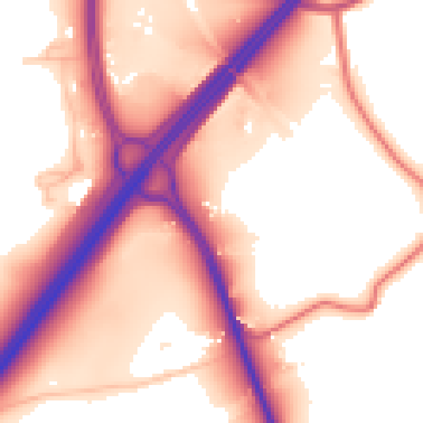 Daytime road noise heatmap for DL1 3NP