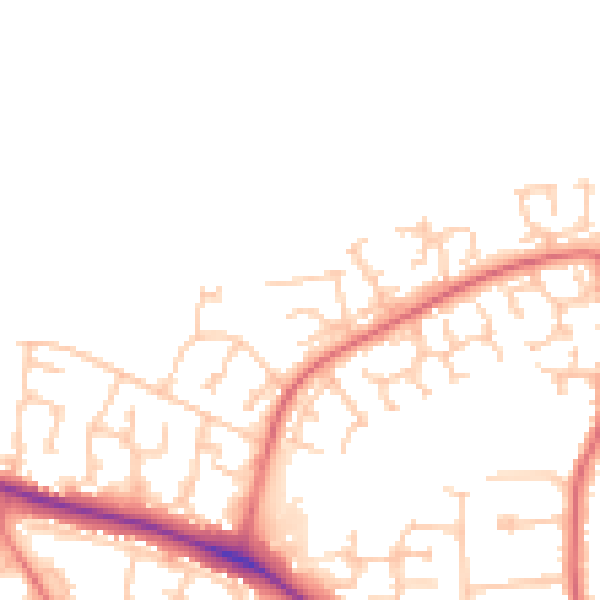 Daytime road noise heatmap for DL1 3QF