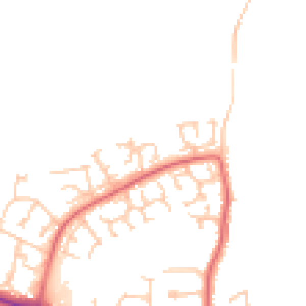 Daytime road noise heatmap for DL1 3QS