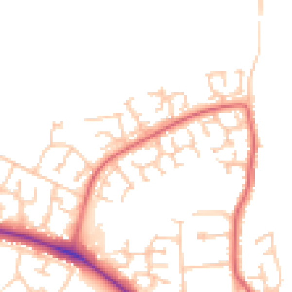 Daytime road noise heatmap for DL1 3RF