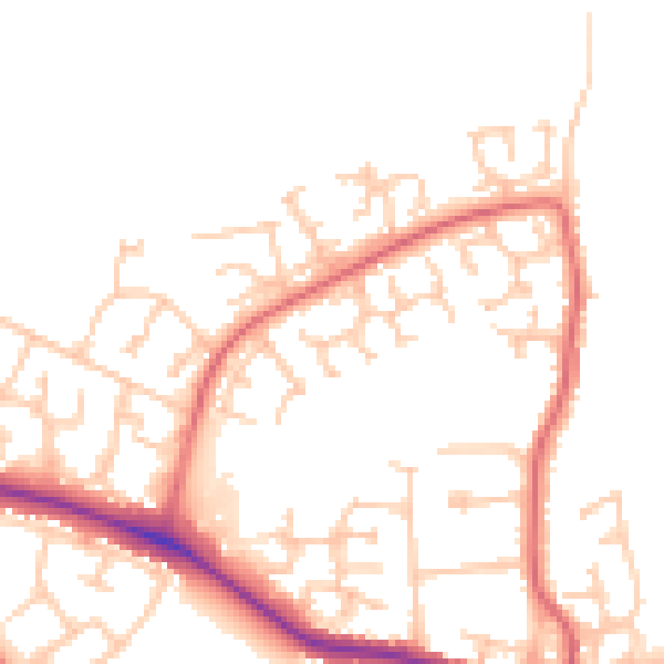 Daytime road noise heatmap for DL1 3RJ