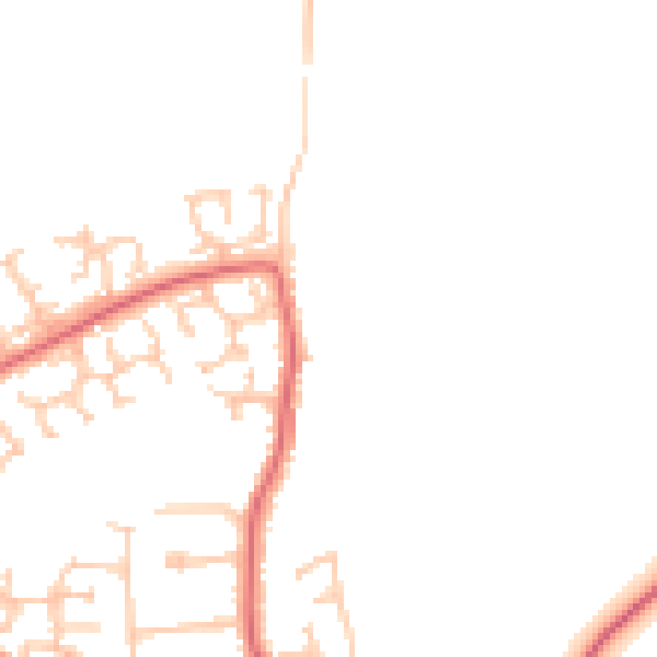 Daytime road noise heatmap for DL1 3SZ