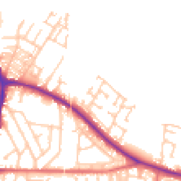 Daytime road noise heatmap for DL1 3TE