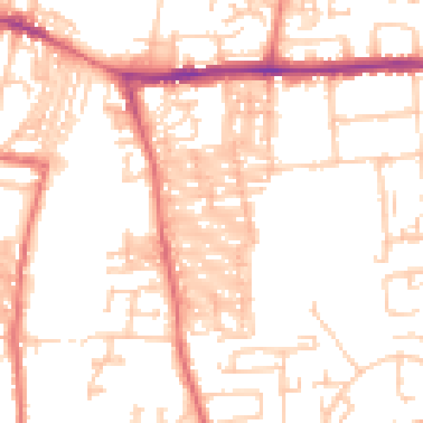 Daytime road noise heatmap for DL1 4AR
