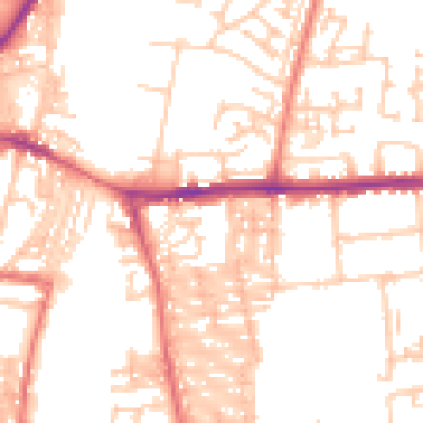 Daytime road noise heatmap for DL1 4HB