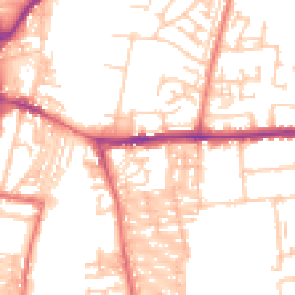 Daytime road noise heatmap for DL1 4HD