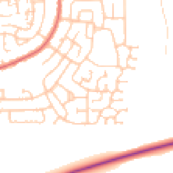 Daytime road noise heatmap for DL1 4RF