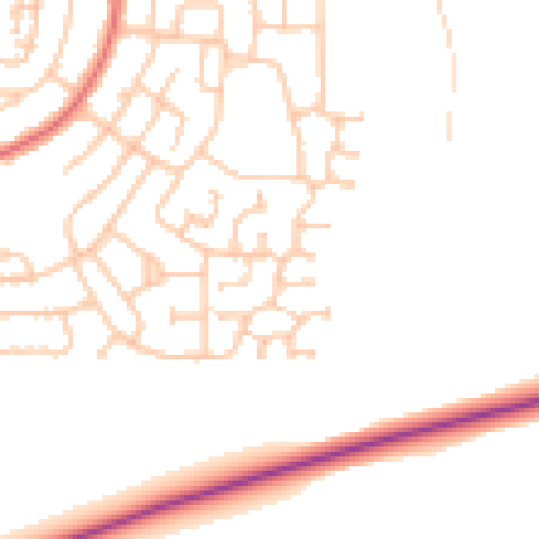 Daytime road noise heatmap for DL1 4RR