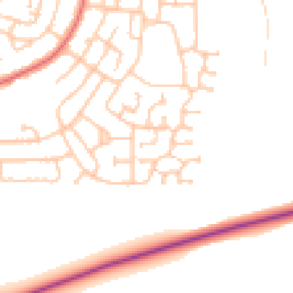 Daytime road noise heatmap for DL1 4RU