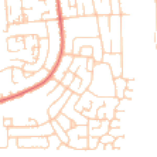 Daytime road noise heatmap for DL1 4SZ