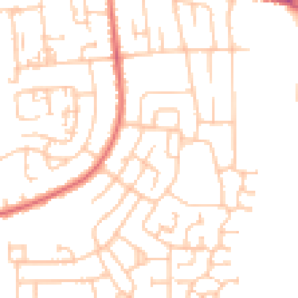Daytime road noise heatmap for DL1 4TA