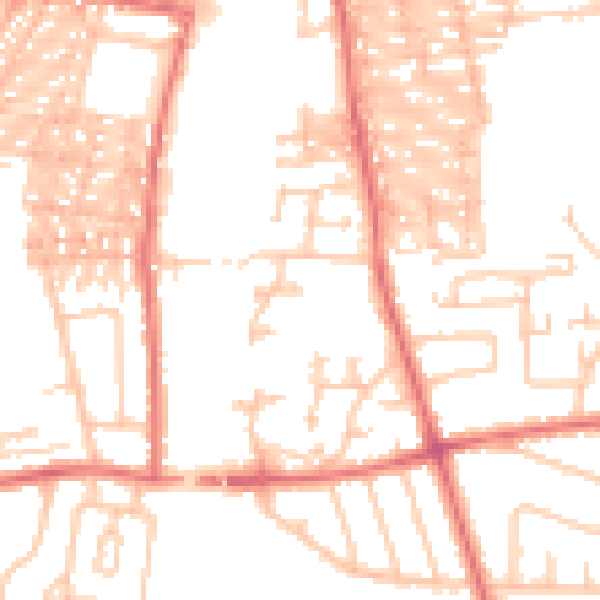 Daytime road noise heatmap for DL1 4TG
