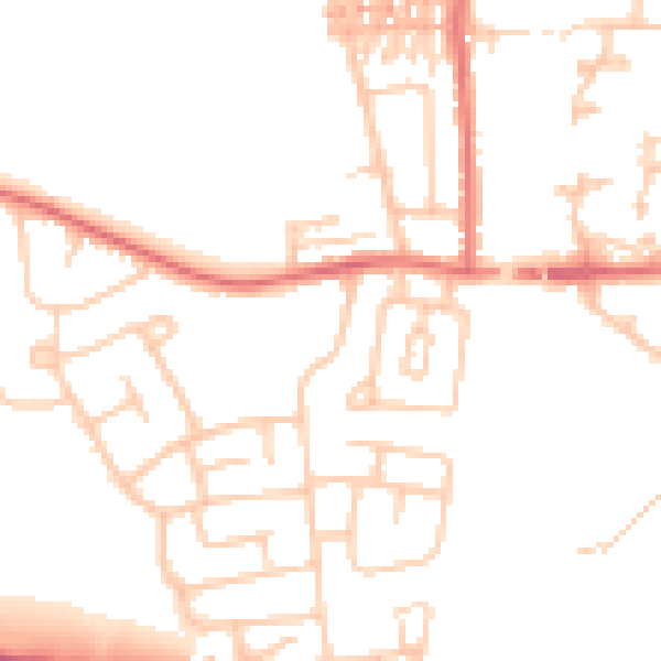 Daytime road noise heatmap for DL1 5AJ