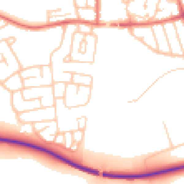 Daytime road noise heatmap for DL1 5AT