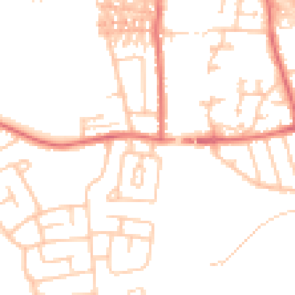 Daytime road noise heatmap for DL1 5BL