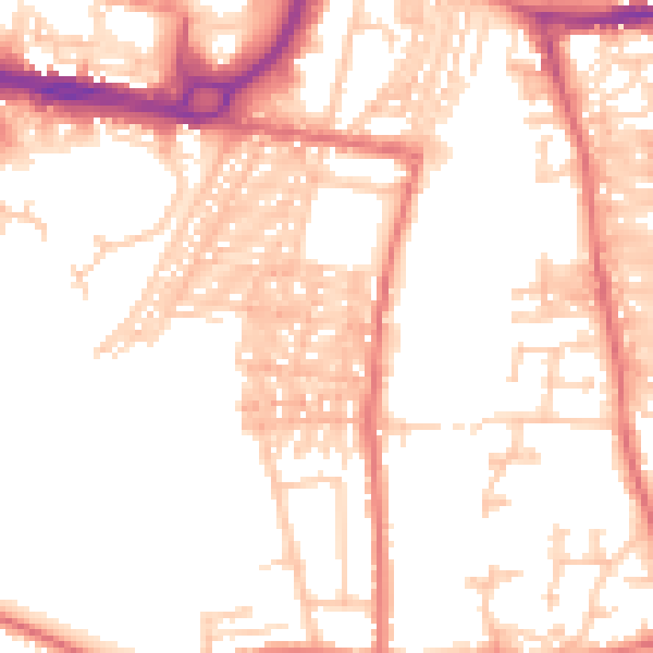 Daytime road noise heatmap for DL1 5DE